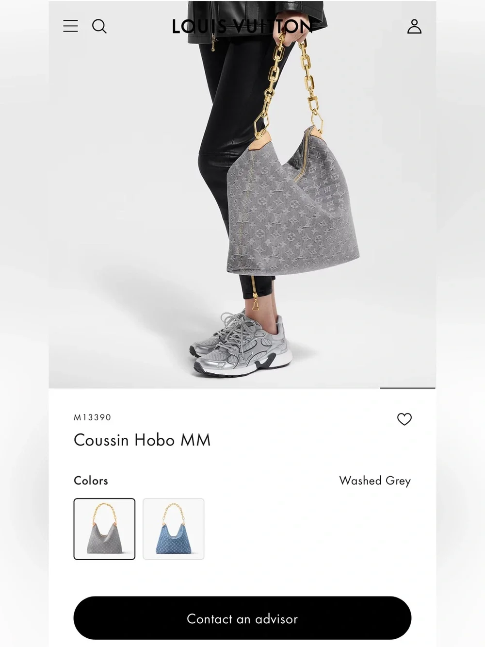 Louis Vuitton Coussin Hobo Denim